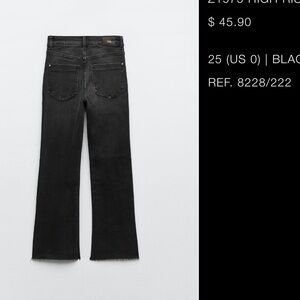Zara Ankle Flare Cutoff Jeans